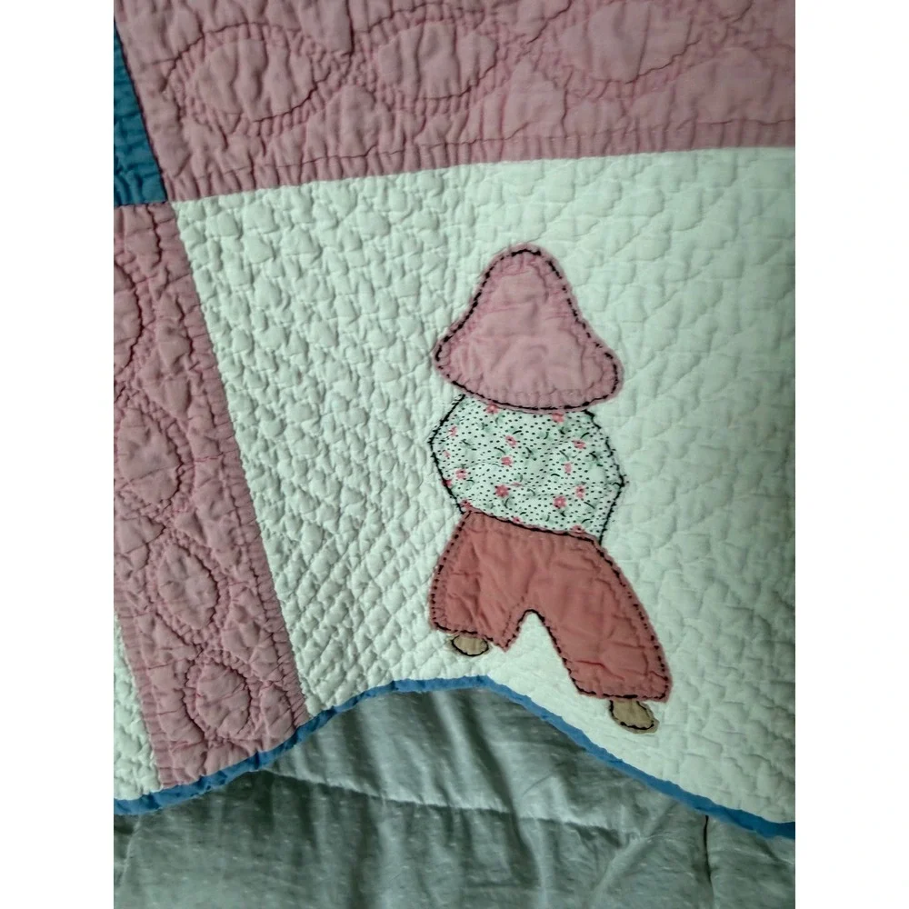 Vintage Pink and Blue Baby Quilt